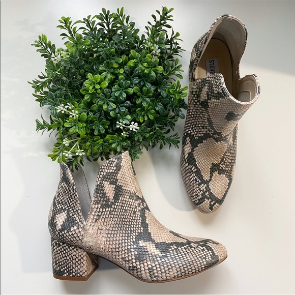 Steve Madden Shoes - NWOB Steve Madden snakeskin slip on ankle booties